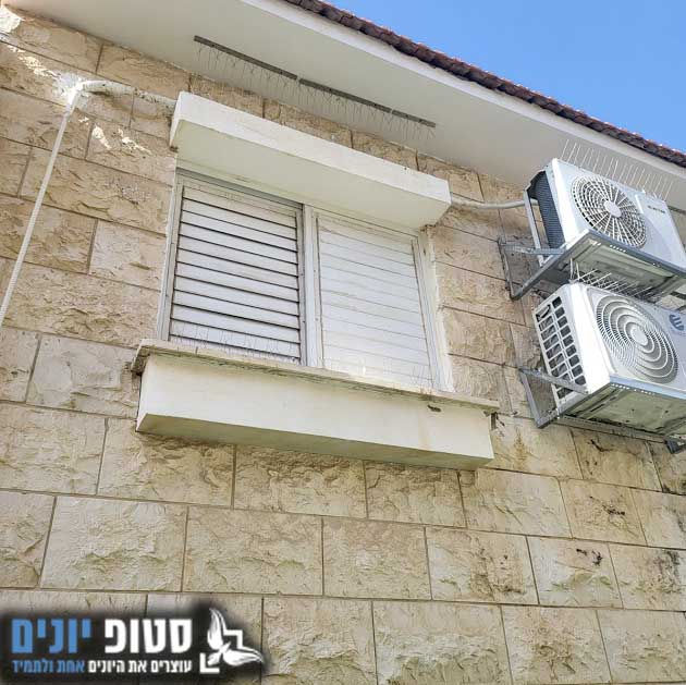 הרחקת יונים מחלון בפרדס חנה