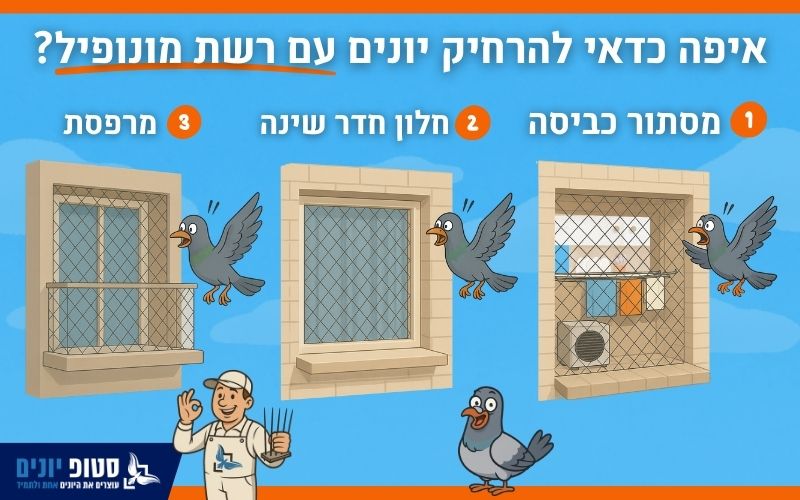 איפה כדאי להתקין רשת מונופיל